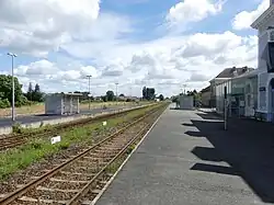 Les voies en direction de Bordeaux.