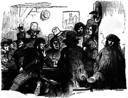 Le tapis-franc, lieu de rencontre du Chourineur, de la Goualeuse, du Maître d’école, du Squelette et les autres.