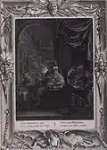 Illustration du mythe de Lycaon. Gravure de Bernard Picart, XVIIIe siècle.