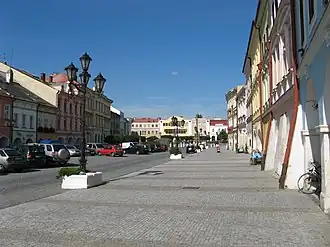Svitavy : place de la Paix.