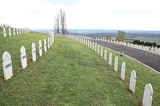 Tombes musulmanes à la nécropole nationale de Sigolsheim.