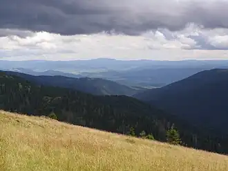 Panorama vers le sud-est.