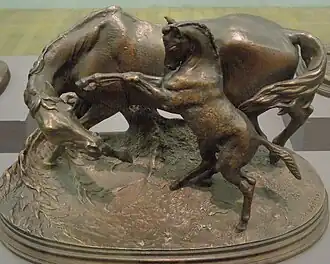 Jument et poulain cabré, musée des Beaux-Arts de Nîmes.