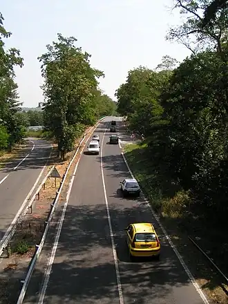 La route départementale 188 à Orsay.