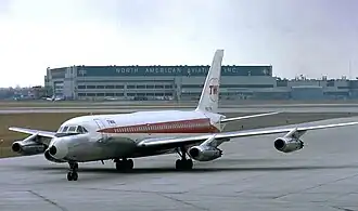 N821TW, l'appareil impliqué dans l'accident, ici en janvier 1967, dix mois auparavant.