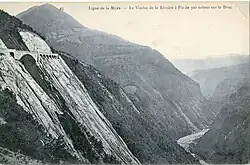 La basse vallée du Drac et le viaduc de la Rivoire, vers 1906.