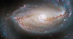 Détail de la barre de NGC 1097 par le télescope spatial Hubble.