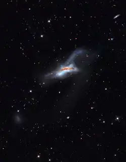 NGC 520 capté par le télescope Schulman de l'observatoire du mont Lemmon. (par Adam Block)