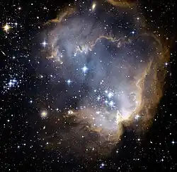 NGC 602, un amas stellaire.