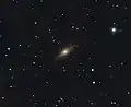 NGC 7814 photographiée par un astronome amateur.