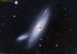 Cette image du relevé Pan-STARRS montre que le diamètre de NGC 3769 est inférieur à 2,9 minutes d'arc.