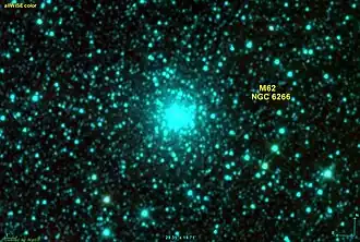 Autre image en infrarouge de M62 par relevé WISE.