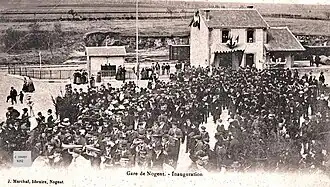L'inauguration de la gare de Nogent-le-Haut (1904).
