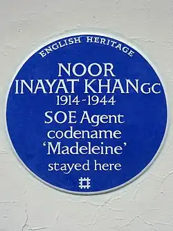 Blue plaque, Londres, août 2020