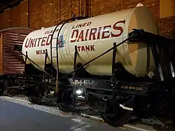 Citerne pour le transport de lait en Angleterre.