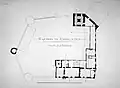 Plan de l'ensemble en 1887, premier étage.