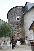 Une tour ronde du château.