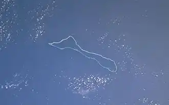 Image satellite de l'atoll (non orientée au nord).