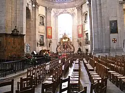 Autel-retable du Sacré-Cœur avec sa toile classée M.H.