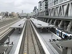 La gare de Nanterre-La Folie, en mai 2024.