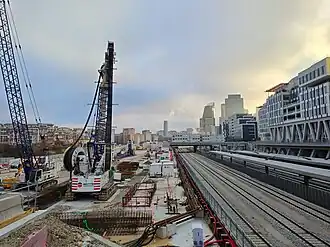 Chantier de la station en janvier 2025.