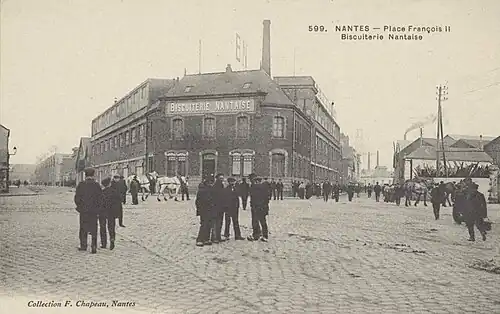 Les usines de la Biscuiterie nantaise sur la place François-II.