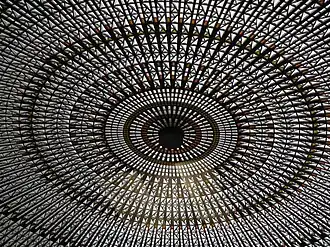 Détail de la coupole du hall.