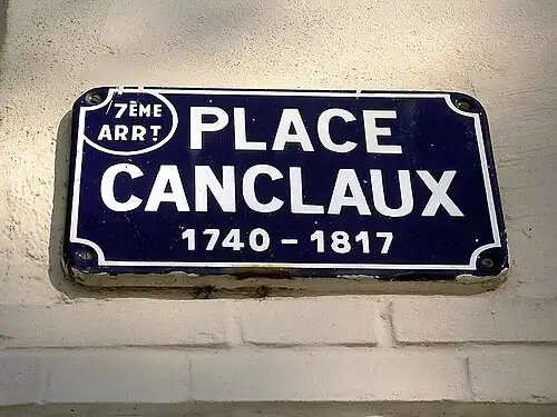 Panneau de la place Canclaux.