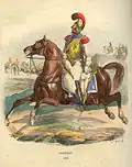 Un carabinier à cheval français.