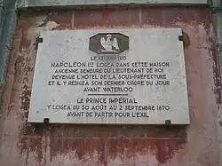 Plaque commémorative.