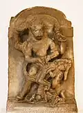 Narasimha. Statue Pâla du VIIIe siècle, en provenance d'Inde orientale.