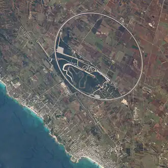 Le circuit vu depuis l'espace.