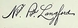signature de Nathaniel P. Langford