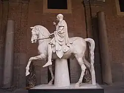 Statue équestre de Marcus Nonius Balbus. Forum d'Herculanum. Vers 30 AEC. Marbre, H. 2,52&nbsp;m. MNArch Naples