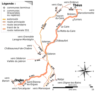 Carte de la route.