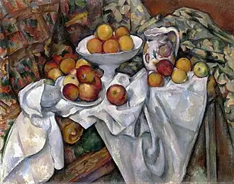 Nature morte aux pommes et aux oranges (1895-1900), huile sur toile (73&nbsp;×&nbsp;92&nbsp;cm), musée d'Orsay (Paris).