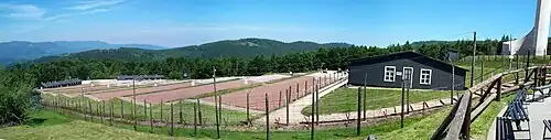 <centerPanorama du camp de concentration en 2007