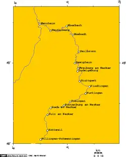 Mosbach et ses voisines dans la vallée du Neckar.