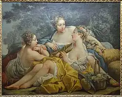 Nymphes jouant de la flûte, décor réalisé par François Boucher.