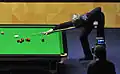 Technique de Neil Robertson (vue de côté), Masters d'Allemagne 2013.