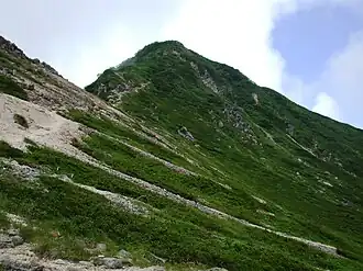 Vue du mont Neishi depuis le mont Higashi-Tengu.