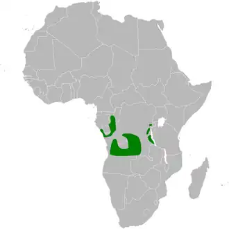 Description de l'image Neolestes torquatus distribution map.png.