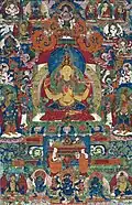 Thangka avec Prajnaparamita. Représentation népalaise de la fin du XVIIe&nbsp;siècle.