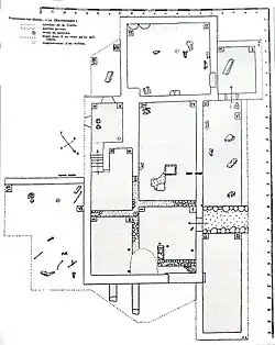 Plan d'une nécropole par l'abbé Gélin.