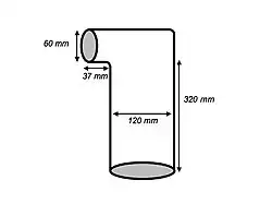 Schéma d'un nid de Pic de Guadeloupe avec les cotes des sections