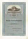 Obligation pour la construction de la deuxième Gewandhaus en date du 1. Juillet 1884