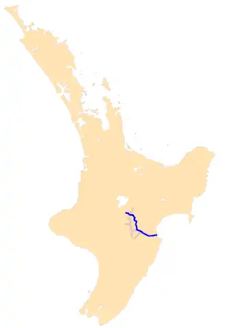 Réseau de la rivière Ngaruroro.