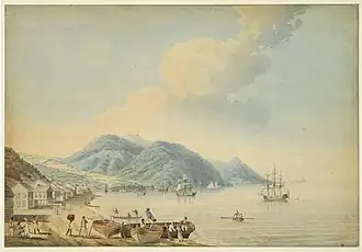 Entre 1780 et 1800. Peinture de Nicholas Pocock.