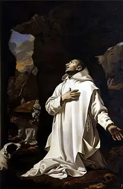 Saint Bruno en prière dans le désert, Avignon, musée Calvet.