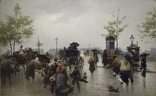 L'Entrée du pont de la Guillotière par un temps de pluie, musée des Beaux-Arts de Lyon.